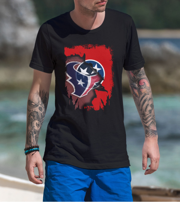 Together Tennessee Texans Logo Fusion T-Shirt