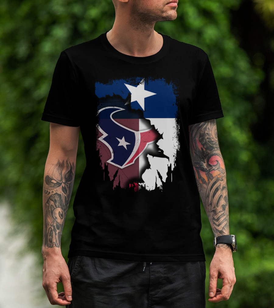 Texas Together Houston Texans Flag Star T-Shirt