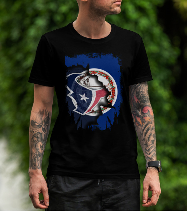 Virginia And Texans United With State And Football Pride T-Shirt