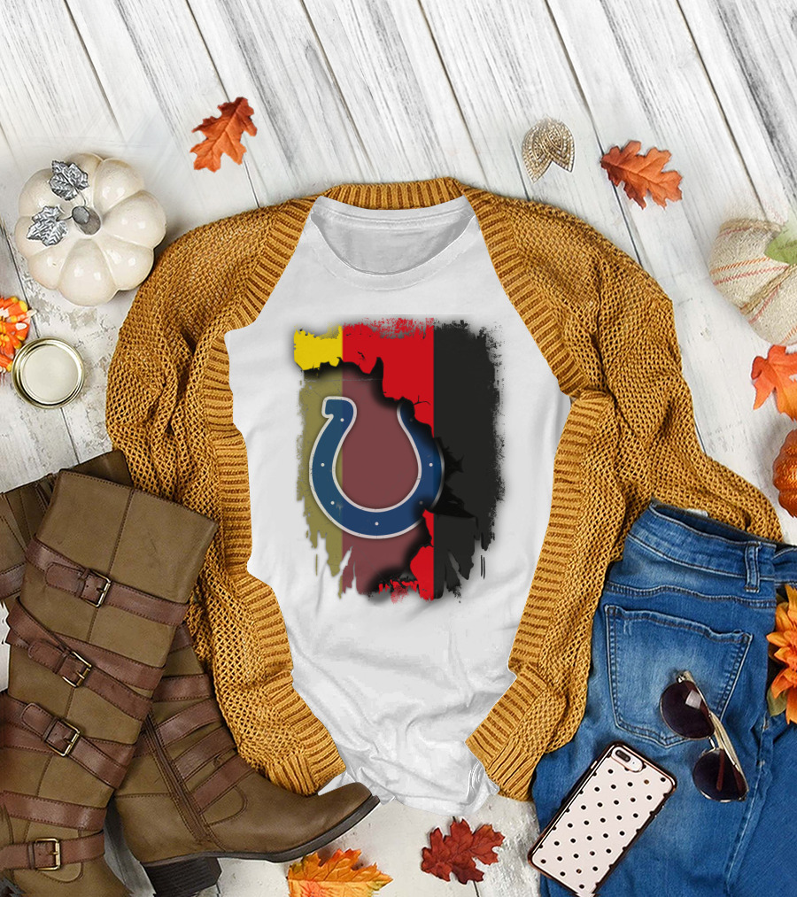 Germany Colors with Colts Horseshoe T-Shirt