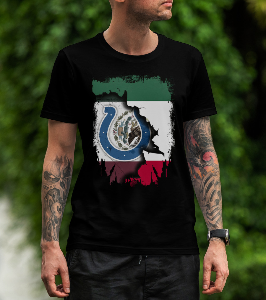 Mexico Colts Emblem On Distressed Flag Background T-Shirt
