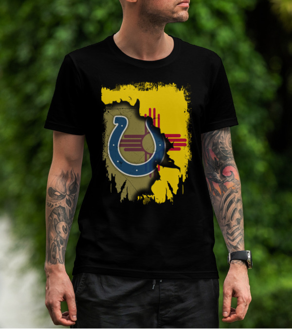 Together New Mexico Zia With Colts Horseshoe T-Shirt