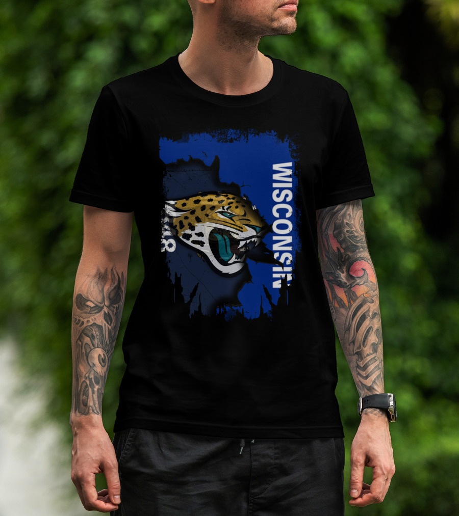 Wisconsin United With Jaguars Roaring Together T-Shirt
