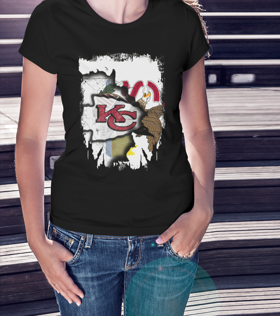Illinois State And Kansas City Chiefs USA Collaboration T-Shirt