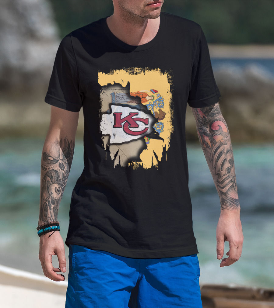 New Jersey And Kansas City Chiefs Together T-Shirt