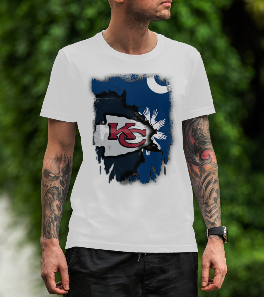 KC Chiefs Meet South Carolina Flag United T-Shirt