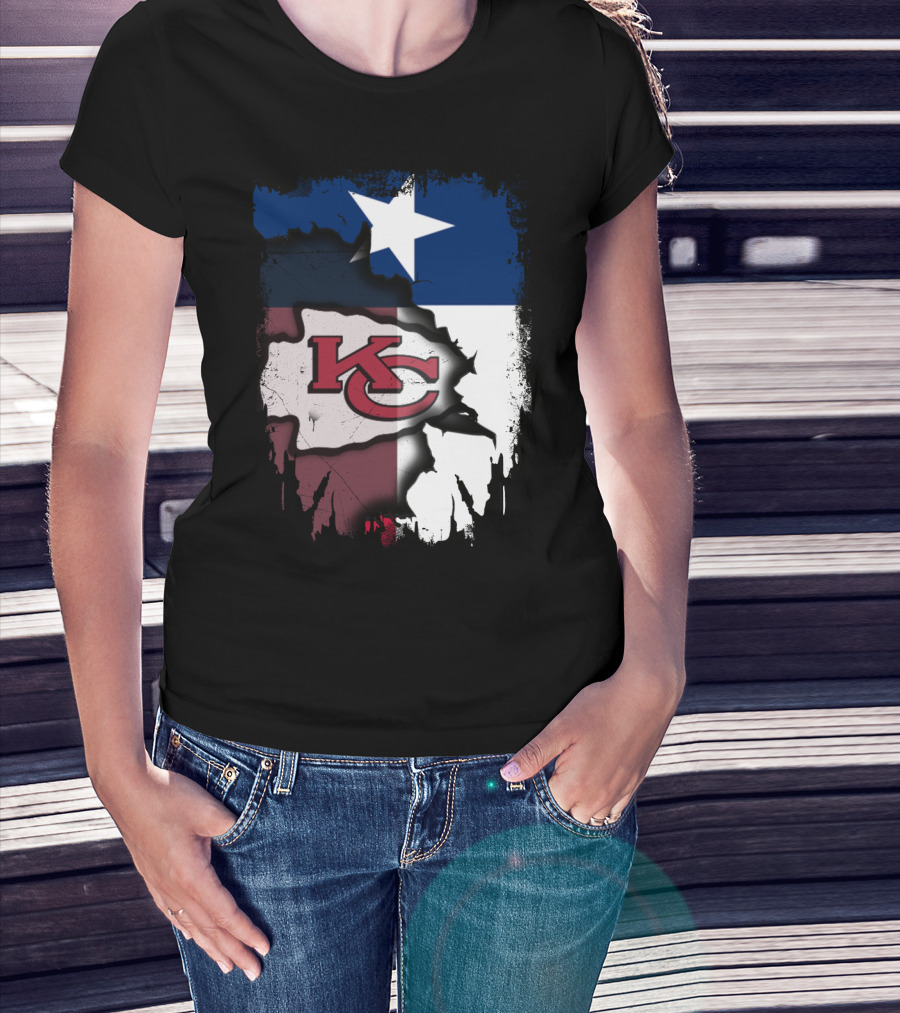 Texas Chiefs Star Flag Chiefs T-Shirt