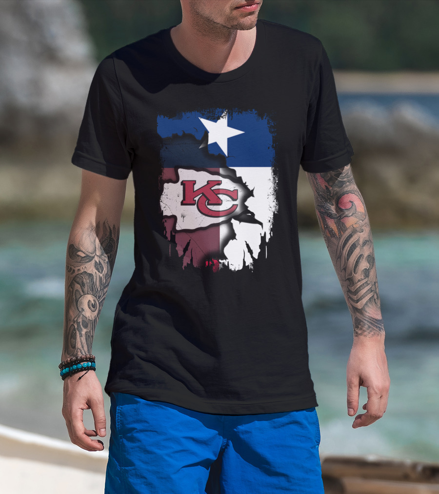 Texas Chiefs Star Flag Chiefs T-Shirt