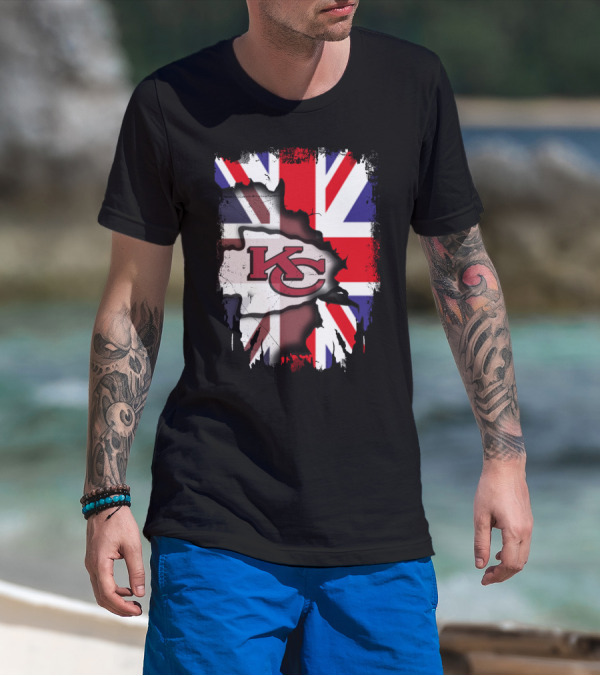 United Kingdom KC Chiefs Union Jack Integration T-Shirt