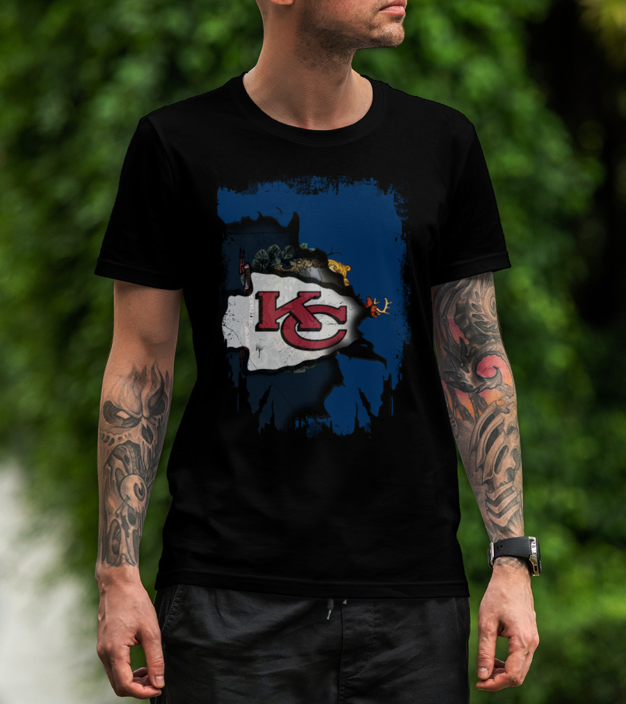 Together Vermont KC Chiefs Football Fusion T-Shirt