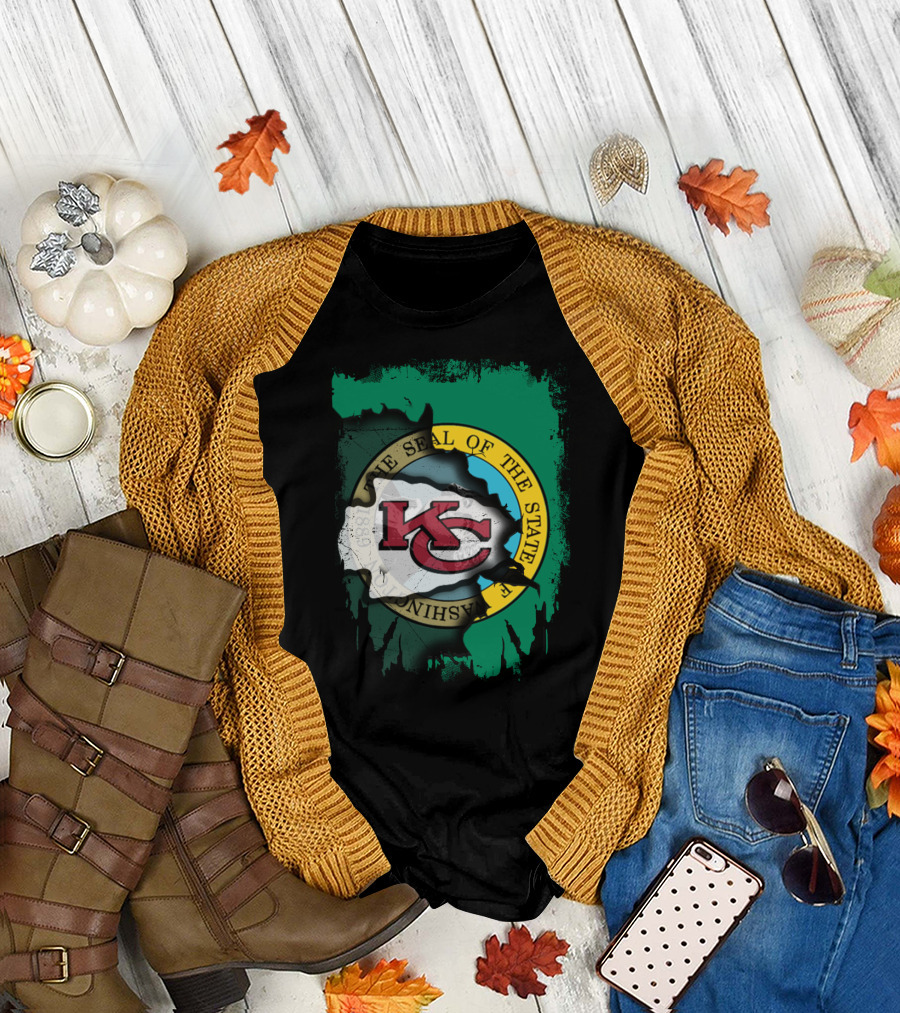 Together Washington State Seal with Kansas City Chiefs T-Shirt