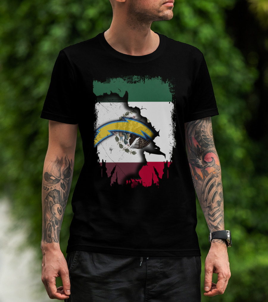 Together Mexico Chargers Flag Fusion T-Shirt