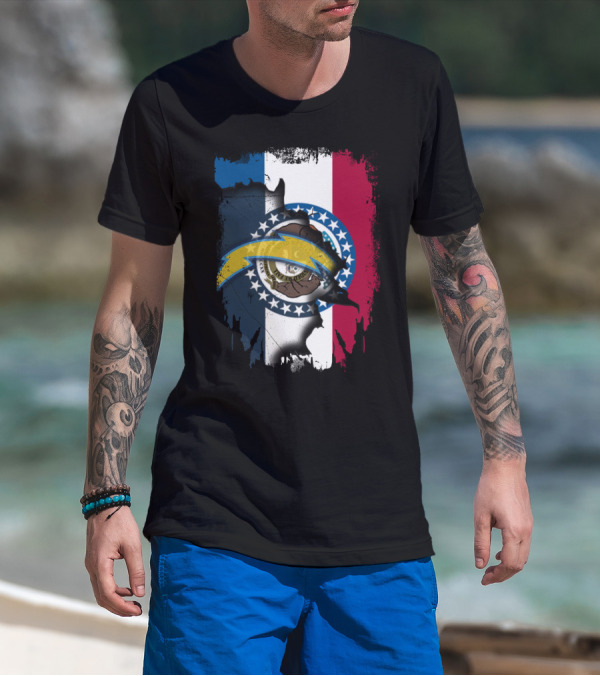 Together Missouri Chargers Flag Emblem T-Shirt
