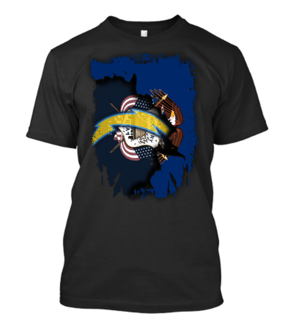 Together Utah Chargers American Flag Eagle Archery Motif T-Shirt