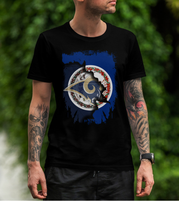 Virginia State Seal Overlaid With Rams T-Shirt