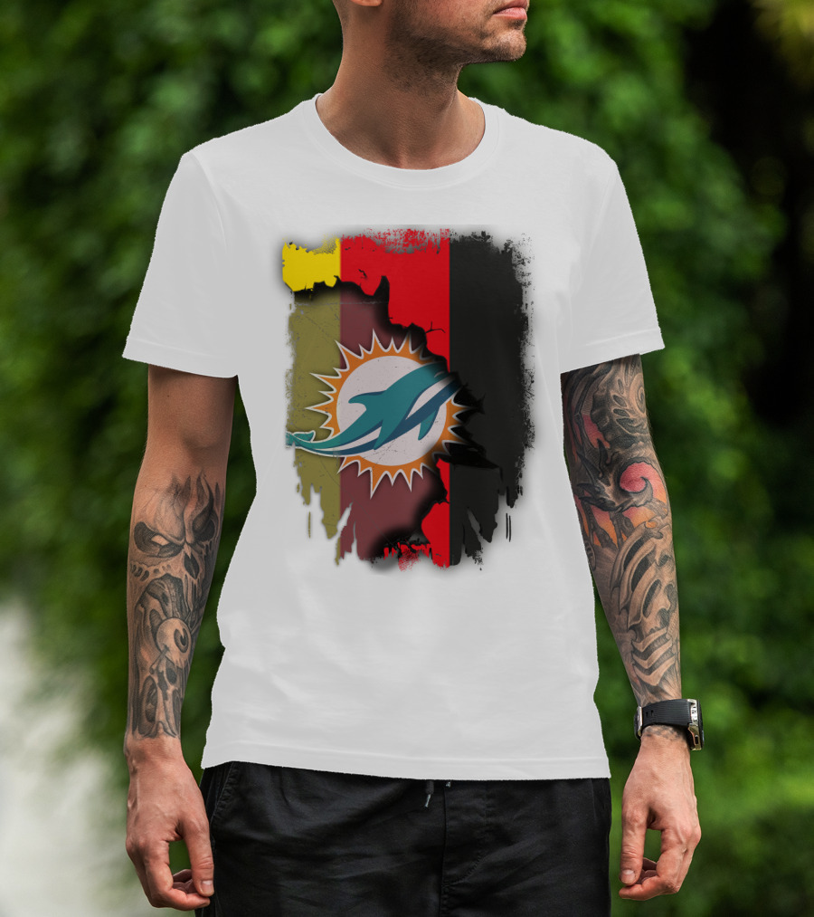 Germany Dolphins Miami Fusion Flag Colors T-Shirt
