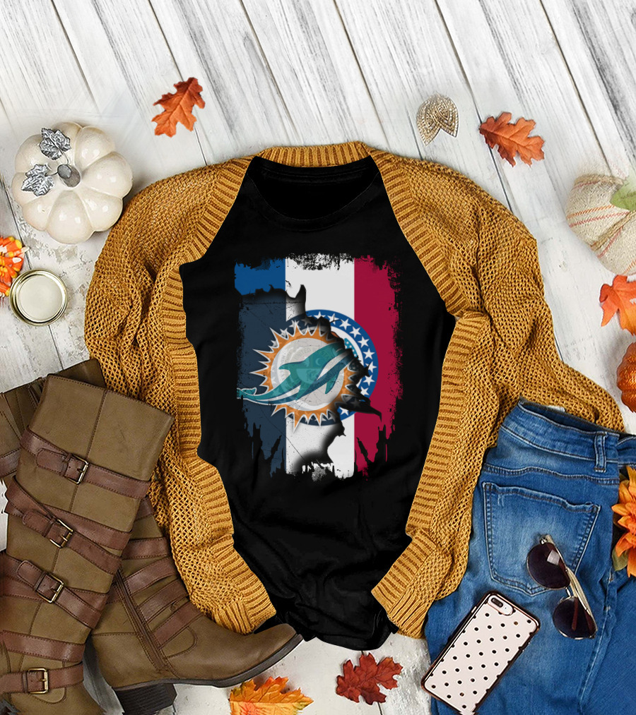 Missouri State With Dolphins NFL Fusion T-Shirt