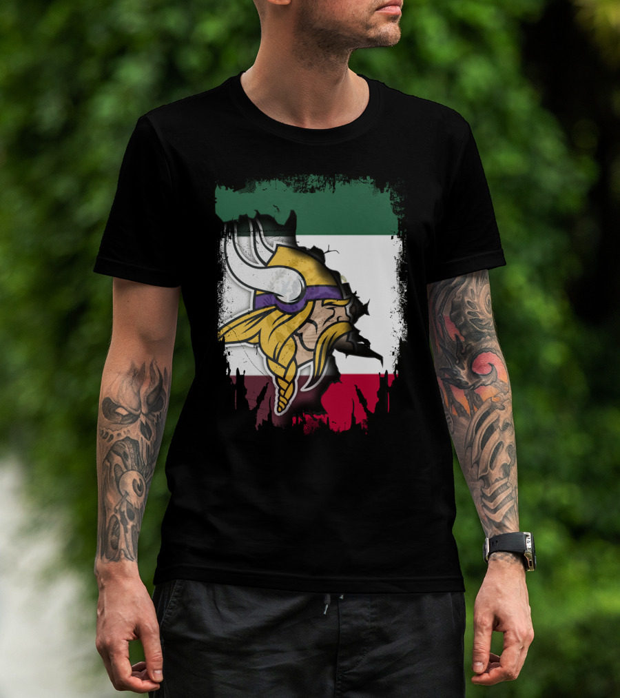 Together Mexico Viking Flag Iconic Fusion T-Shirt
