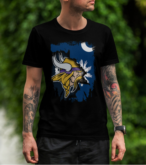 Together South Carolina Vikings Helmet And Palmetto Moon T-Shirt