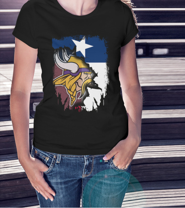 Texas Pride With Vikings Spirit T-Shirt