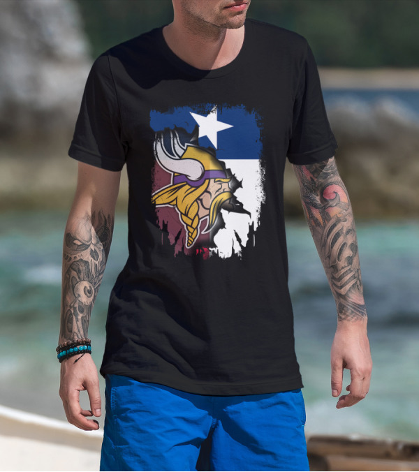 Texas Pride With Vikings Spirit T-Shirt