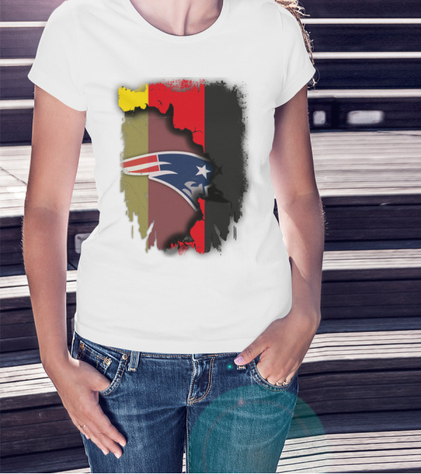 Patriots Logo On Germany Flag Background Together T-Shirt