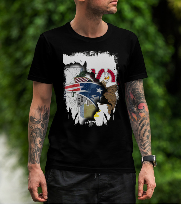 Together Illinois With Patriots Logo And State Seal Blend T-Shirt