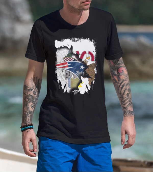Together Illinois With Patriots Logo And State Seal Blend T-Shirt