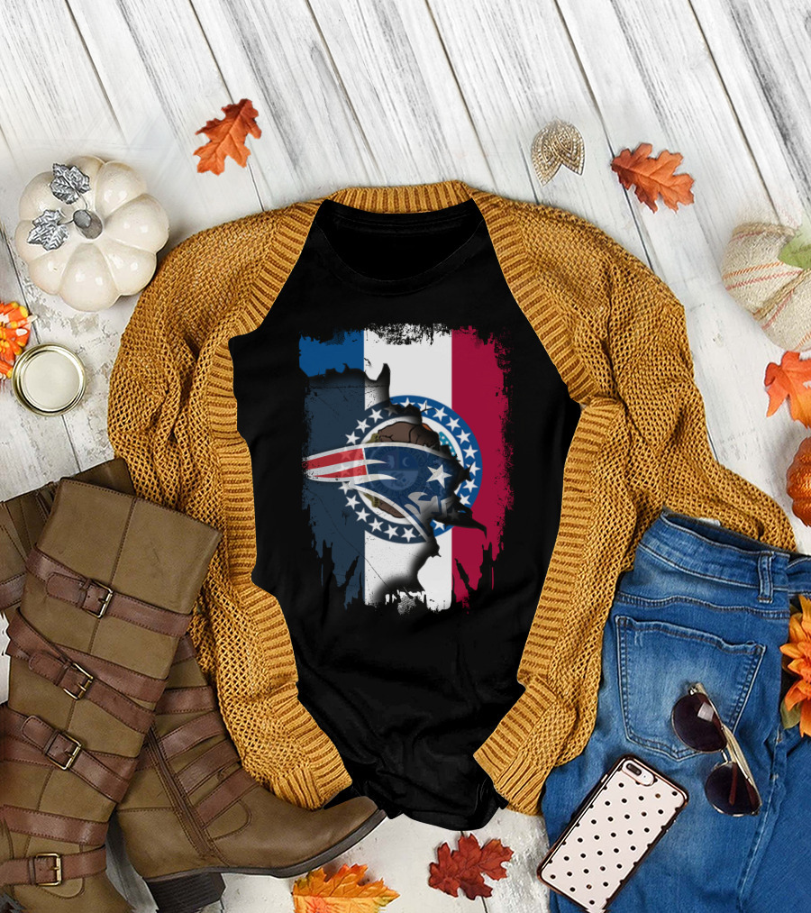 Together Missouri Patriots Flag and Patriot Logo Fusion T-Shirt