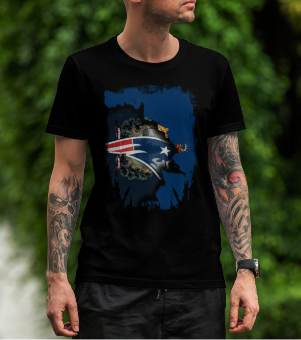 Vermont Patriot Unity With State Silhouette And Emblem T-Shirt