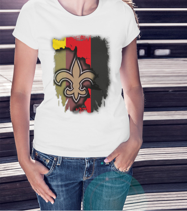 Germany Colors With Saints Fleur-de-Lis Emblem T-Shirt