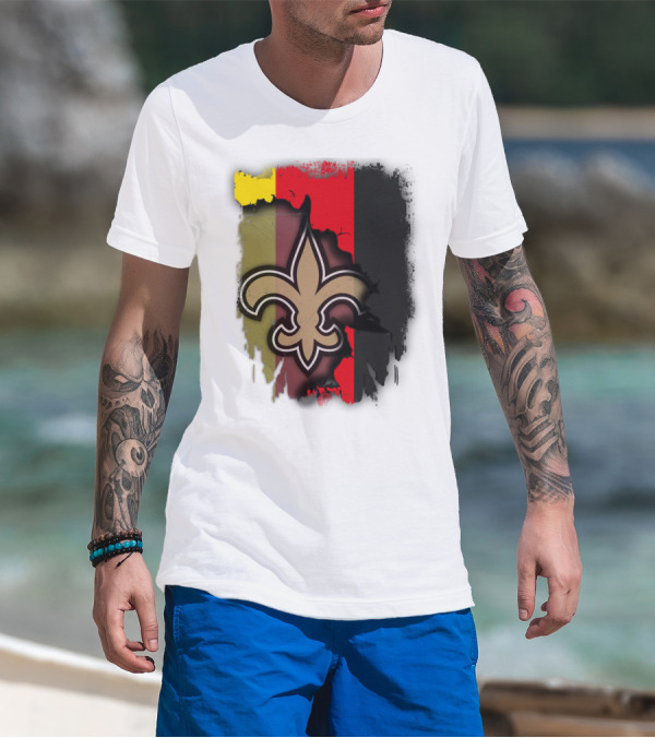 Germany Colors With Saints Fleur-de-Lis Emblem T-Shirt