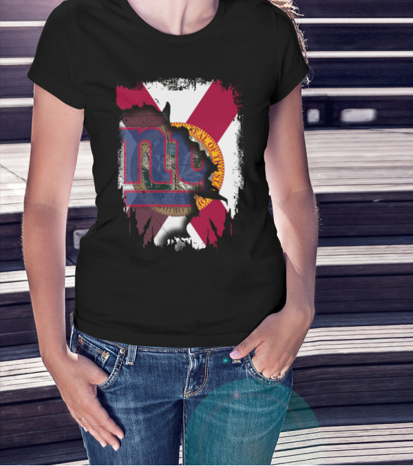 Florida State Flag Meets Giants NFL Team T-Shirt