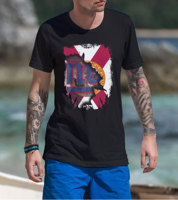 Florida State Flag Meets Giants NFL Team T-Shirt