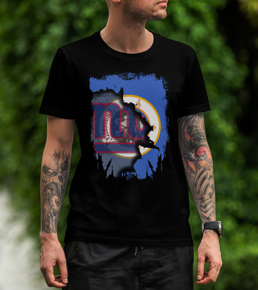 Together Minnesota New York Giants Collaboration T-Shirt