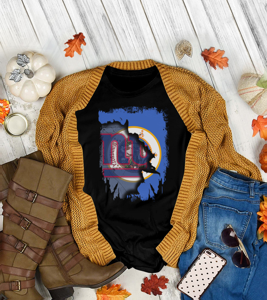 Together Minnesota New York Giants Collaboration T-Shirt