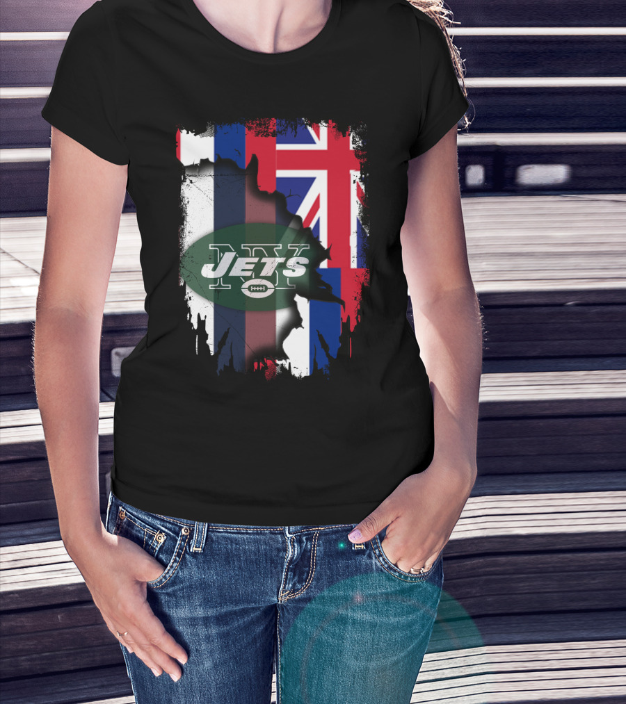 Together Hawaii Flag New York Jets T-Shirt