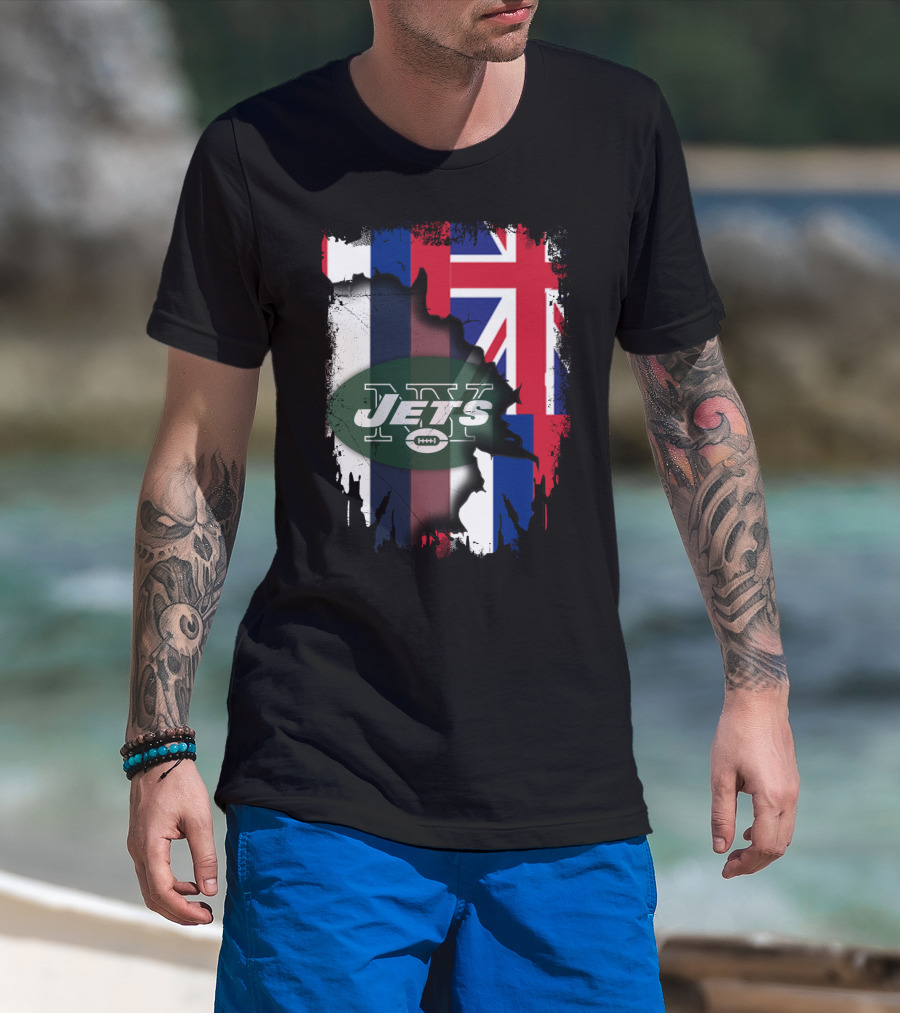 Together Hawaii Flag New York Jets T-Shirt