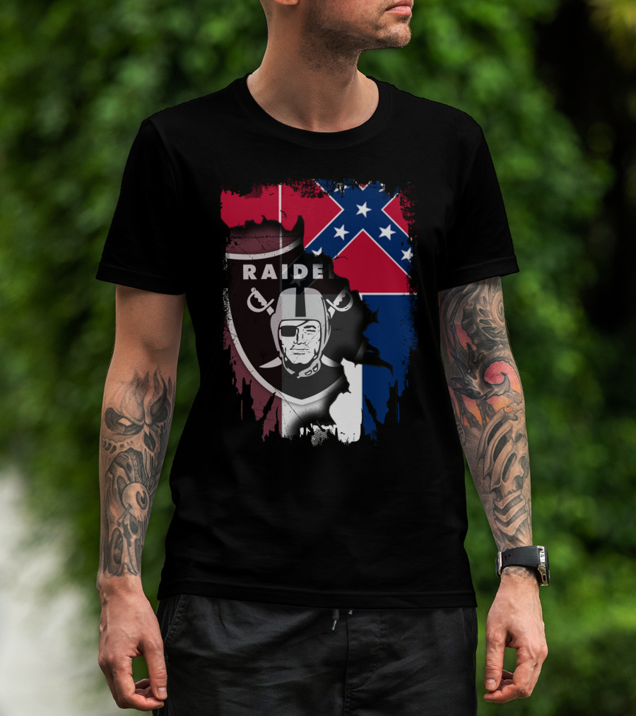 Raiders With Confederate Flag Mississippi Together T-Shirt