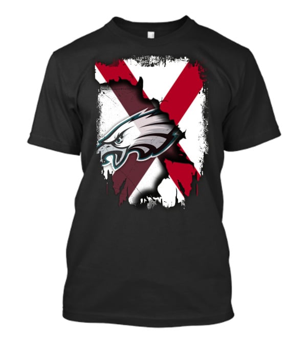 Together Alabama Eagles Flag Badge T-Shirt
