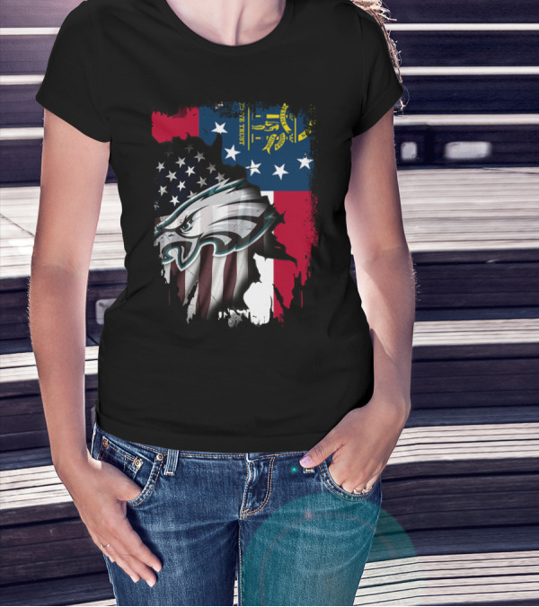 Georgia Flag With Eagles American Pride Together T-Shirt