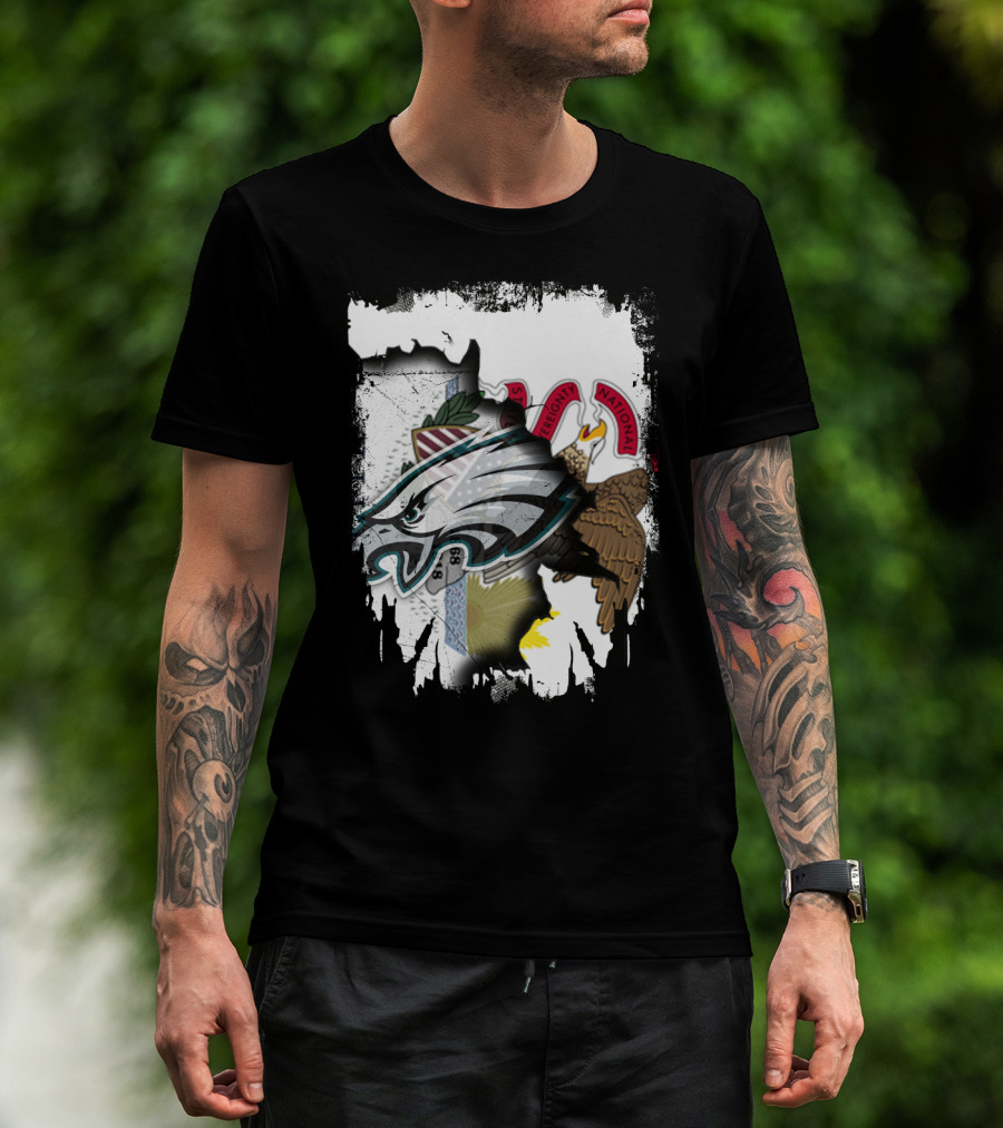 Together Illinois With Philadelphia Eagles Logo And State Flag Elements T-Shirt