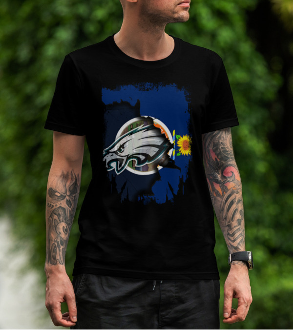 Together Kansas Philadelphia Eagles Sunflower State Pride T-Shirt
