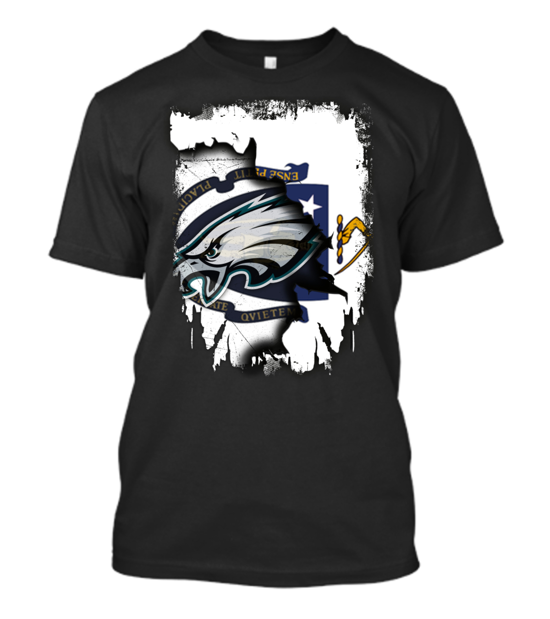 Eagles And Massachusetts Flag United Together T-Shirt