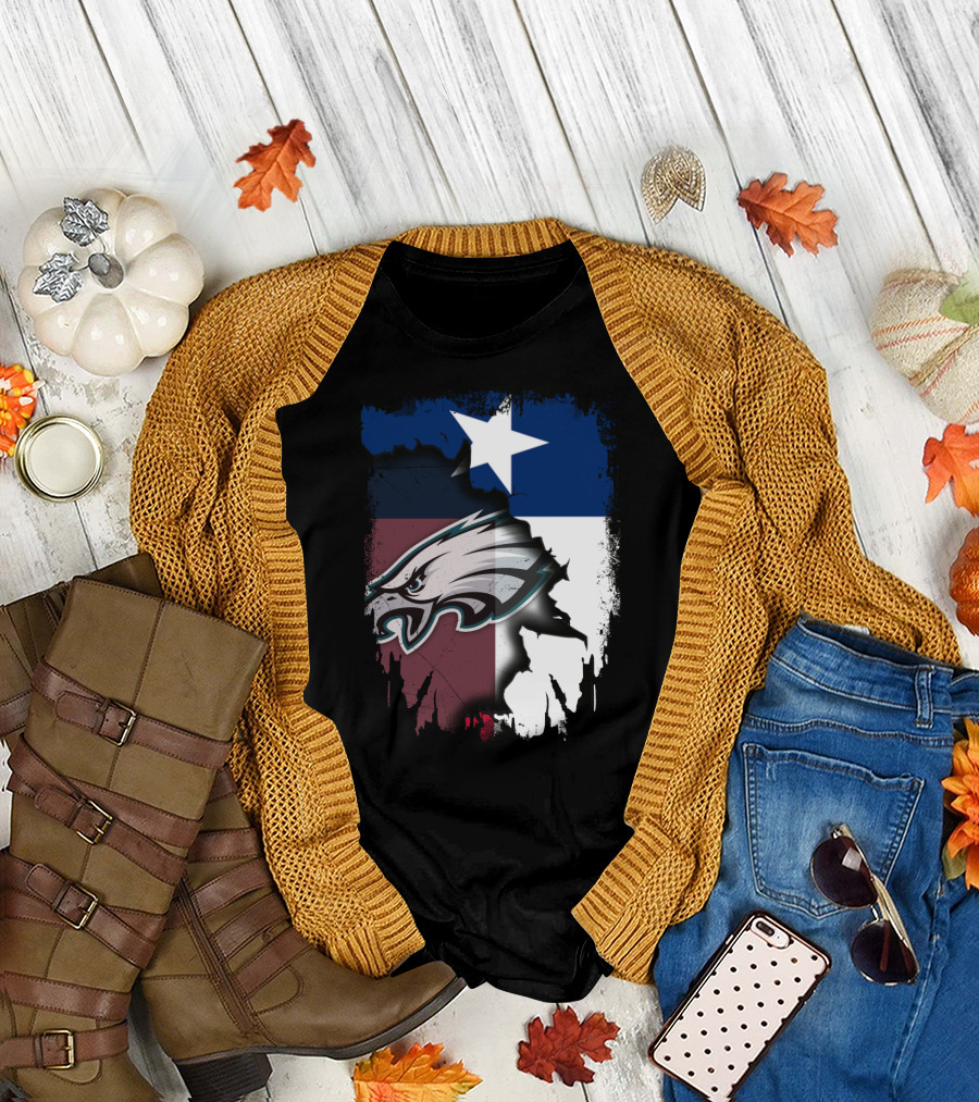 Together Texas Philadelphia Eagles Lone Star Pride T-Shirt