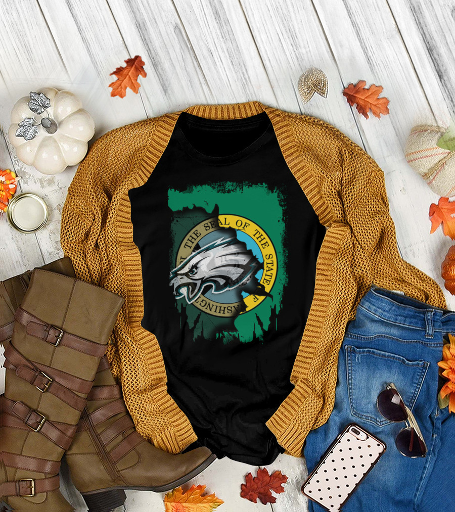 Washington State Seal with Eagles Emblem T-Shirt