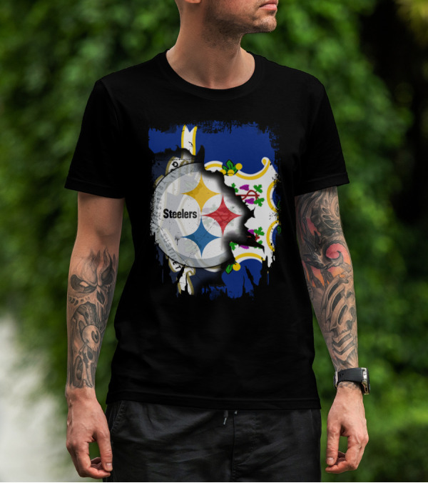 Connecticut Pride With Steelers Spirit T-Shirt