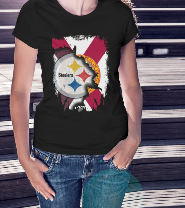 Steelers Florida State Pride Burst Emblem T-Shirt