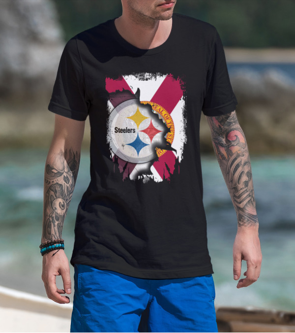 Steelers Florida State Pride Burst Emblem T-Shirt
