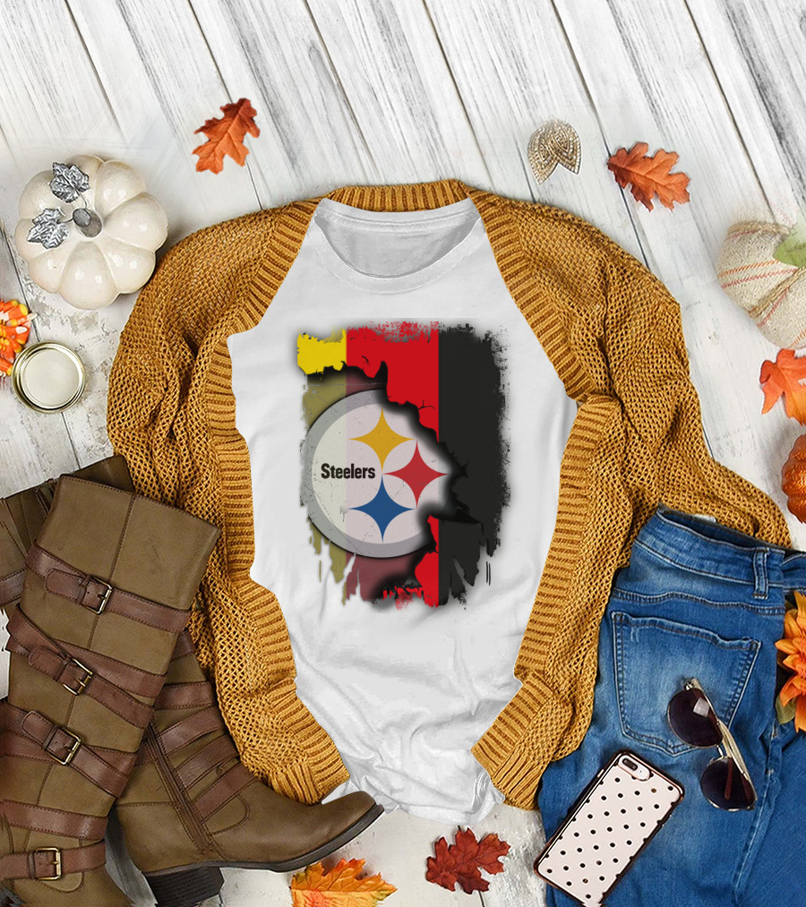 Germany Steelers Fusion with Flag and Logo Elements T-Shirt